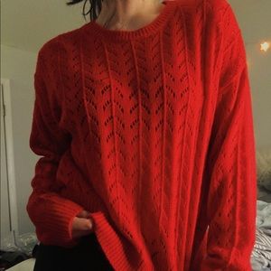 Red Lightweight Knit Sweater